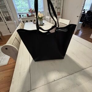 Primark Black Tote Bag with Gold Hardware